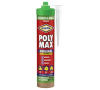 Bostik Poly Max® Original Express SCC, Adesivo e Sigillante Universale, Bianco, Formato Salsiccia Richiudibile e Cartuccia in Cartone, 425g, per Interni ed Esterni