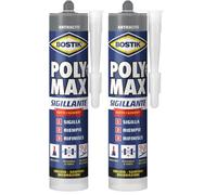 Bostik Poly Max Sigillante Antracite - sigillante universale permanentemente elastico e verniciabile, non ritira e resiste alla muffa (Confezione da 2)