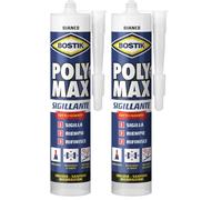 Bostik Poly Max sigillante bianco - sigillante universale permanentemente elastico e verniciabile, non ritira e resiste alle muffe (Confezione da 2)