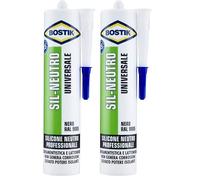 Bostik SIL-NEUTRO silicone nero RAL 9005 300ml (Confezione da 2)