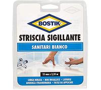 BOSTIK Striscia Sigillante adesiva resistente all'acqua e ai detergenti domestici 13mm x 3,35mt bianca