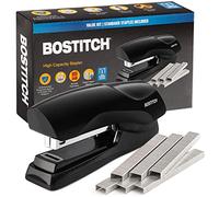 Bostitch Cucitrice da ufficio resistente, 40 fogli, per scrivania, con 1260 punti metallici, colore: nero