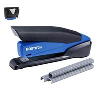 Bostitch Executive - Cucitrice 3 in 1, include levapunti integrato, pinzatura con un dito, senza sforzo, capacità di 20 fogli, pinzatrice a molla, colore: blu navy