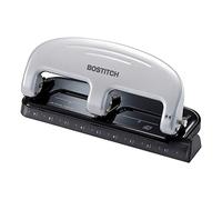 Bostitch Office EZ Squeeze Perforatrice a 3 fori, capacità 20 fogli, sforzo ridotto, tecnologia No Jam, argento, 5,1 x 11,2 x 28,2 cm