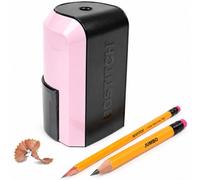 Bostitch Supporto elettrico verticale e temperamatite Jumbo, rosa | Lunga durata della taglierina, truciolato più grande, design verticale compatto, caratteristiche di sicurezza