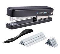 Bostitch Titan - Cucitrice in metallo resistente, capacità di 50 fogli con 1250 punti metallici e levapunti ergonomico, pinzatrice senza inceppamento, cucitrice a striscia completa per scrivania