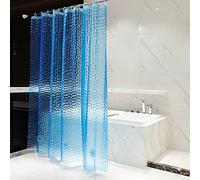 Bostofy Waterproof EVA Thick Shower Curtain Liner with Heavy Duty 3 Bottom Magnets for Shower Stall, Bathtubs, 3D Pebble Pattern, 72 x 72,12 Hooks