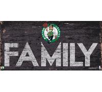 Boston Celtics FAMILY Targa In Legno Distressed Da Basketball 12" x 6"