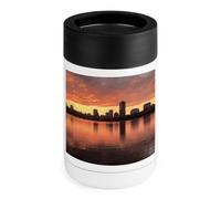 Boston Charles River City Skyline Sunset Can Cooler 340,2 g isolato in acciaio inox con coperchio in acciaio inox supporto per bevande regalo per uomini donne compleanno Natale