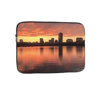 Boston Charles River City Skyline Sunset Custodia per laptop da 15 pollici, custodia per laptop TSA antiurto custodia protettiva per notebook resistente all'acqua Custodia per il trasporto del