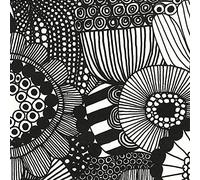 Boston International IHR Marimekko Tovaglioli di carta a 3 strati, 12,7 x 12,7 cm, Siirtolapuutarha, colore: Nero