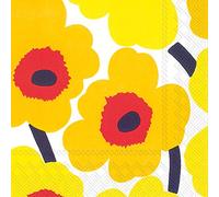 Boston International L552671 Ihr Marimekko - Tovaglioli di carta, motivo floreale, colore: Giallo scuro