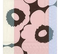Boston International Marimekko - Tovaglioli di carta a 3 veli, 20 pezzi, dimensioni pranzo Unikko Ralli Rose
