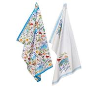 Boston International Strofinacci Rosanne Beck State Collection, set di 2 strofinacci in cotone riutilizzabili morbidi e assorbenti, 71,1 x 45,7 cm, Carolina del Nord