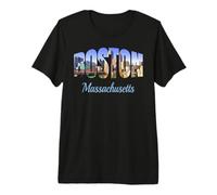 Boston Massachusetts Viaggi Maglietta Premium