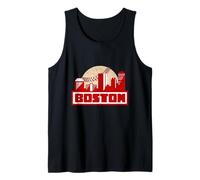 Boston, Orizzonte, sotto, Uno, Baseball, Vintage, retrò, Grafica Canotta