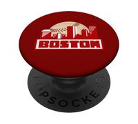 Boston, orizzonte, sotto, uno, baseball, vintage, retrò, grafica PopSockets PopGrip Adesivo