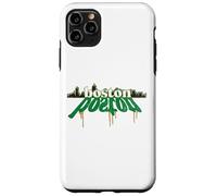 Boston, orizzonte, verde, gocciolamento, graffiti, arte urbana Custodia per iPhone 11 Pro Max