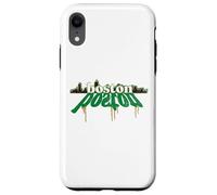 Boston, orizzonte, verde, gocciolamento, graffiti, arte urbana Custodia per iPhone XR