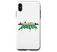 Boston, orizzonte, verde, gocciolamento, graffiti, arte urbana Custodia per iPhone XS Max