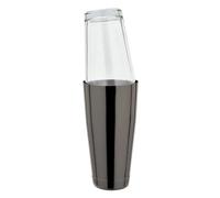 Boston Shaker - Acciaio inossidabile, GMB, nero canna di fucile con bicchiere miscelatore originale americano, 28 once