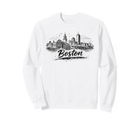 Boston, Skyline Città, Urbano, Schizzo, Disegno Felpa