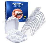 Boston Tech 10 stecche dentali per il Bruxismo notturno | Paradenti per il rignamento e la stringa dei denti | Vestibilità personalizzata | Uso per dormire e sport | Senza BPA | Custodia protettiva