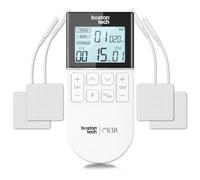 Boston Tech® Elettrostimolatore Muscolare | 3 in 1: TENS EMS Fitness | Sollievo Efficace dal Dolore + Allenamento | 2 Canali + 50 modalità + 16 Livelli di Intensità + Include Custodia + 4 Elettrodi