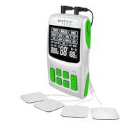 Boston Tech® Elettrostimolatore Muscolare WE112 | 3 in 1 TENS + EMS + Massaggio + 36 Programmi + Intensità Regolabile | Sollievo dal Dolore + Stimolazione Muscolare | 4 Elettrodi + Batterie Incluse