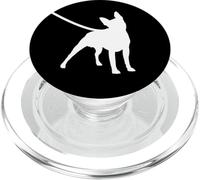 Boston Terrier al guinzaglio Cane Bostie mamma papà animale domestico carino divertente PopSockets PopGrip per MagSafe