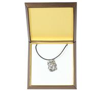 Boston Terrier - Argento Placcato Collana Con Uno Cane IN Una Scatola Art Dog