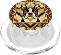 Boston Terrier Art Deco stile retrò cane design PopSockets PopGrip per MagSafe
