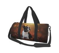 Boston Terrier Autunno Bokeh Cani Cani In, Borsone da viaggio di grande capacità Borsa rotonda Borsa da viaggio sportiva Borsa da viaggio Borsa da fitness