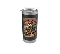 Boston Terrier bere caffè e andare in moto DIGOR Bicchiere termico in acciaio inox doppia parete