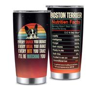Boston Terrier - Bicchiere isolato da 590 ml, regalo per cani, mamma, papà, regalo di compleanno di Natale per gli amanti dei cani, tazza da caffè per proprietari di cani, tazza da viaggio per gli
