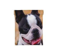 Boston Terrier Bokeh Cani Animali domestici Boston Terrier, Spremere il portafoglio superiore da donna Borsa portaoggetti Piccola portamonete Portamonete