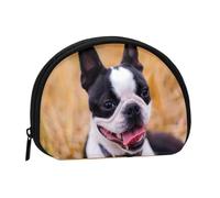 Boston Terrier Bokeh Cani Animali Domestici Boston TerrierPiccolo Sacchetto Porta-Assorbenti per Trucco,Portamonete Cosmetico da Donna