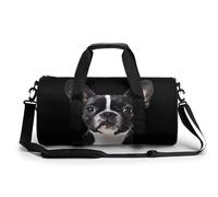 Boston Terrier - Borsone da palestra con stampa simpatica e divertente, leggera, da viaggio, 44 x 22,9 x 22,9 cm