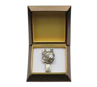 Boston Terrier - Clip In Argento Con Immagine Di Un Cane, Scatola, Art Dog DE