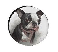 Boston Terrier - Copricerchi impermeabili anti UV, 30 pollici, per asse singolo, per camper, camion, SUV, rimorchio, universale, per tutte le stagioni