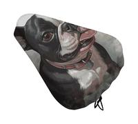 Boston Terrier - Coprisedile per bicicletta, imbottito, extra largo, per donne e uomini, comodo, impermeabile, con coulisse, adatto per strada, montagna, esercizio, spin
