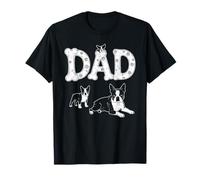 Boston Terrier Dad Father Grandpa Festa del papà Uomo Donna Maglietta