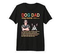 Boston Terrier Dog Dad Definition Funny Fathers Day Maglietta Premium