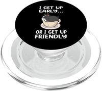 Boston Terrier Dog I Get Up Early Coffee Funny Puppy Dogs PopSockets PopGrip per MagSafe
