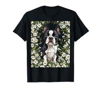 Boston Terrier E Massachusetts Mayflowers 2 Maglietta