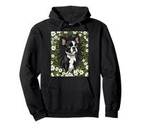 Boston Terrier E Massachusetts Mayflowers 3 Felpa con Cappuccio
