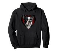 Boston Terrier Felpa con Cappuccio
