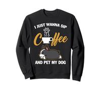 Boston Terrier I Just Wanna Sip Coffee Pet My Dog Lovers Felpa