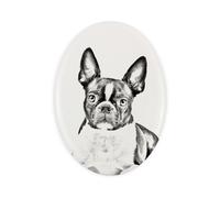 Boston Terrier lapide con foto di cane Art-Dog