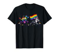 Boston Terrier LGBT Rainbow Lesbiche Gay Pride Donne Uomini Maglietta